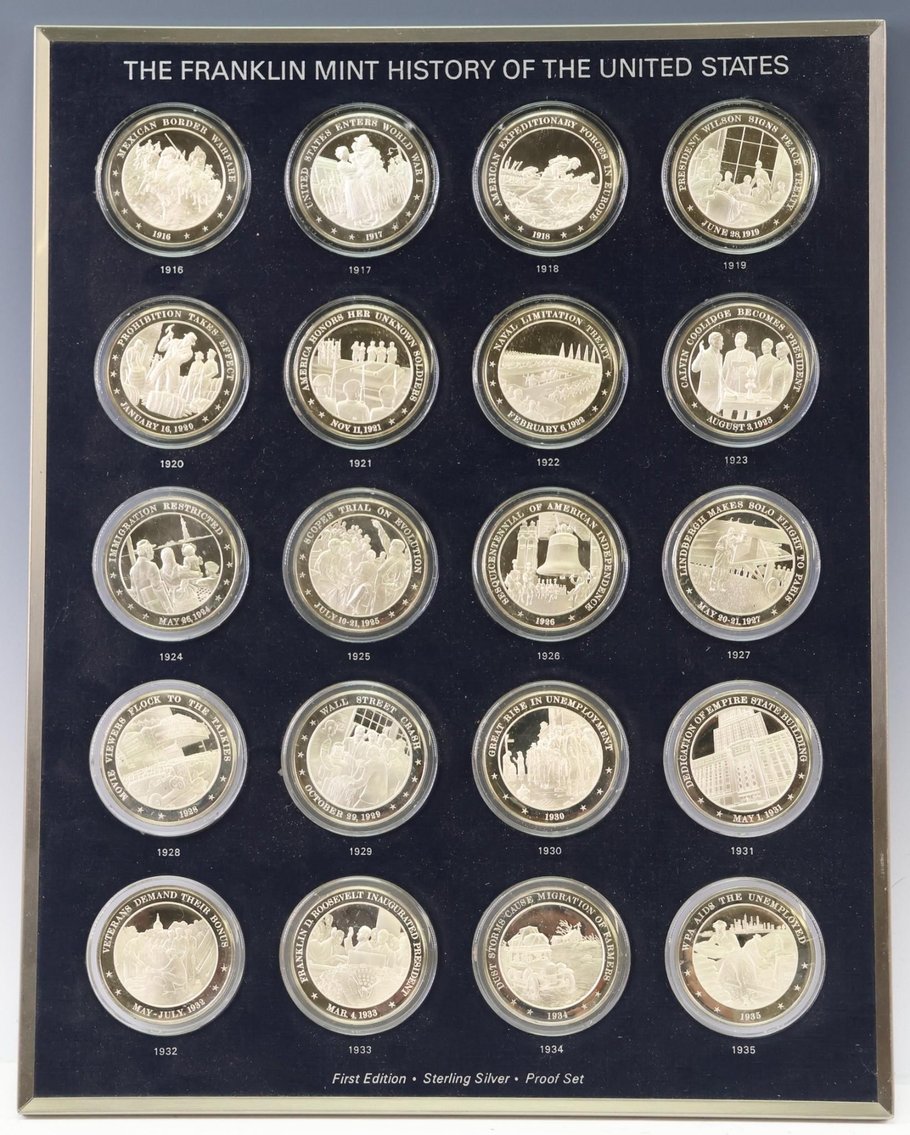 Image for Franklin Mint Sterling Silver History of the United States Medals