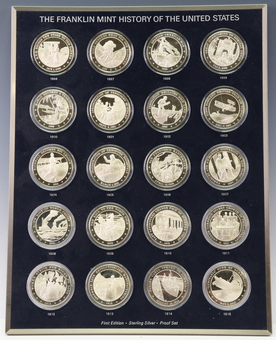 Image for Franklin Mint Sterling Silver History of the United States Medals