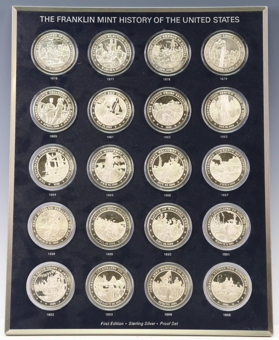 Image for Franklin Mint Sterling Silver History of the United States Medals