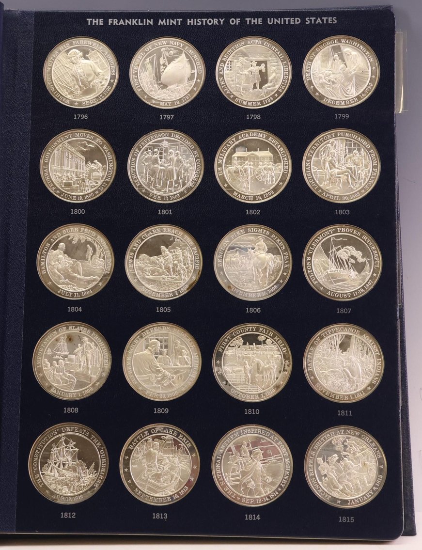 Image for Franklin Mint Sterling Silver History of the United States Medals