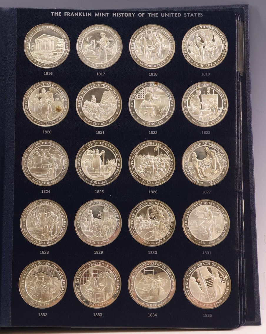 Image for Franklin Mint Sterling Silver History of the United States Medals