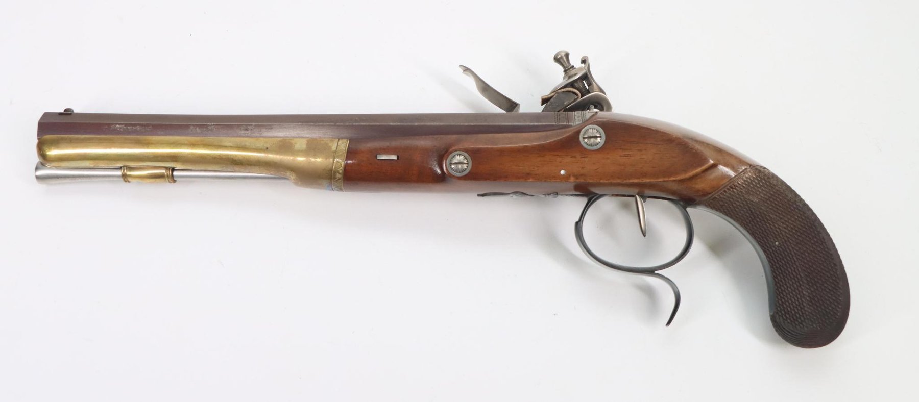 Image for Cased Pair Uberti Reproduction Robert Wogdon Hamilton/Burr Flintlock Dueling Pistol Set