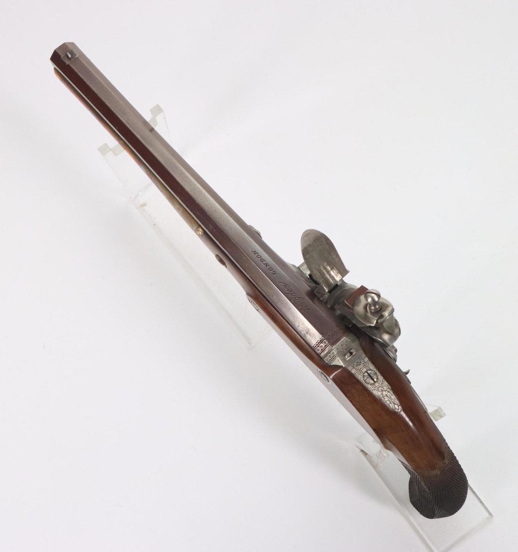 Image for Cased Pair Uberti Reproduction Robert Wogdon Hamilton/Burr Flintlock Dueling Pistol Set