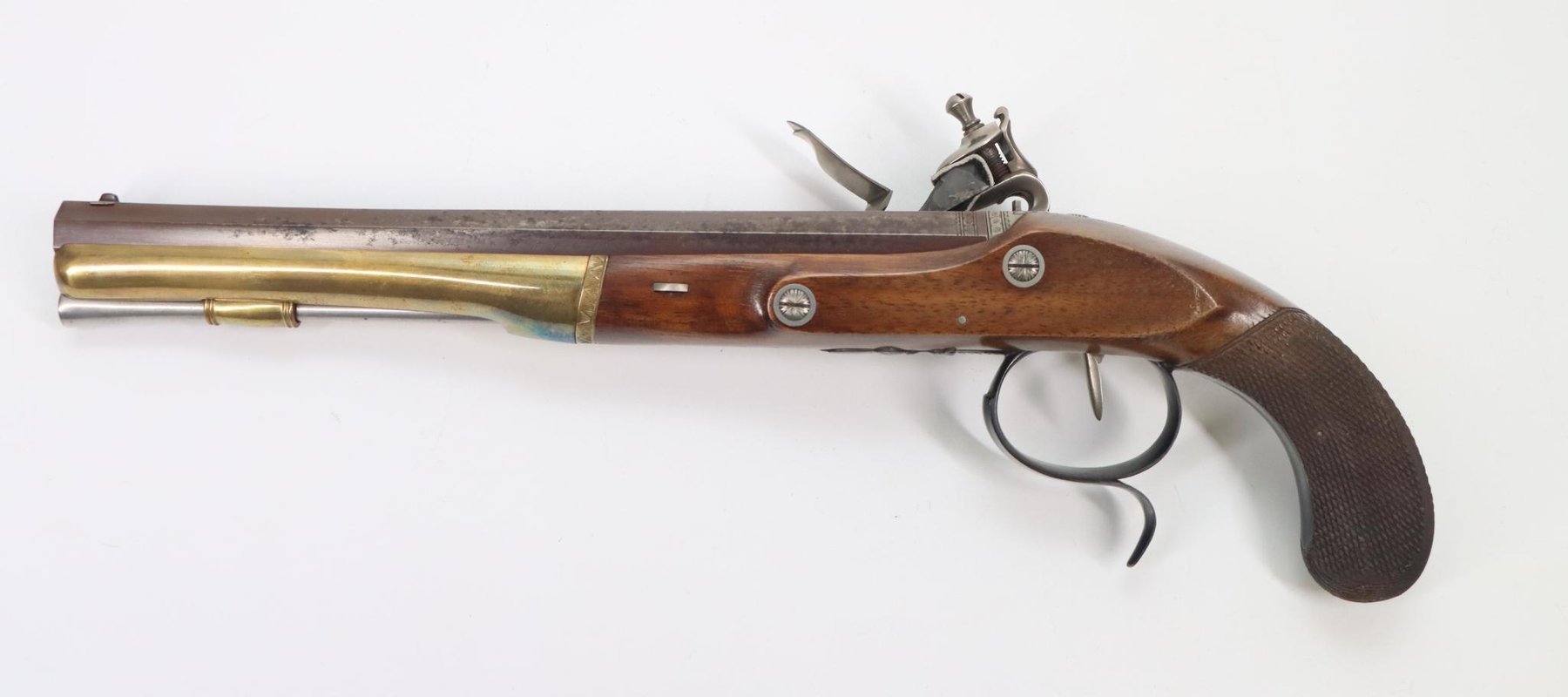 Image for Cased Pair Uberti Reproduction Robert Wogdon Hamilton/Burr Flintlock Dueling Pistol Set