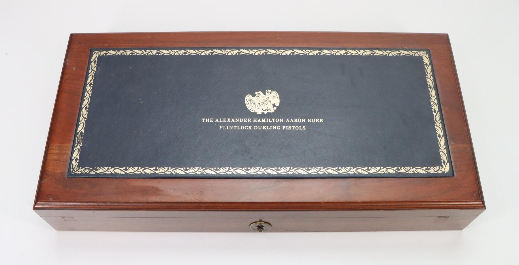 Image for Cased Pair Uberti Reproduction Robert Wogdon Hamilton/Burr Flintlock Dueling Pistol Set