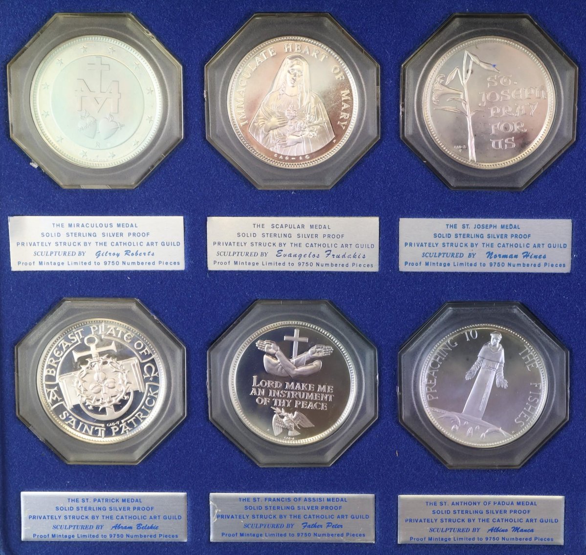 Image for Sterling Silver Catholic Art Guild / Catholic Commemorative Medal Society Medals (50)