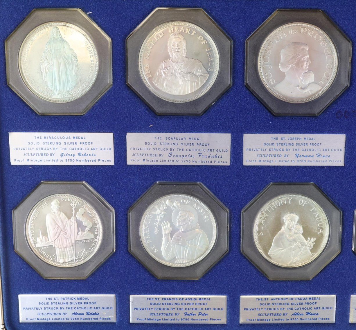 Image for Sterling Silver Catholic Art Guild / Catholic Commemorative Medal Society Medals (50)