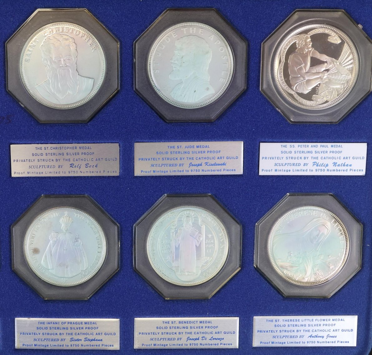 Image for Sterling Silver Catholic Art Guild / Catholic Commemorative Medal Society Medals (50)