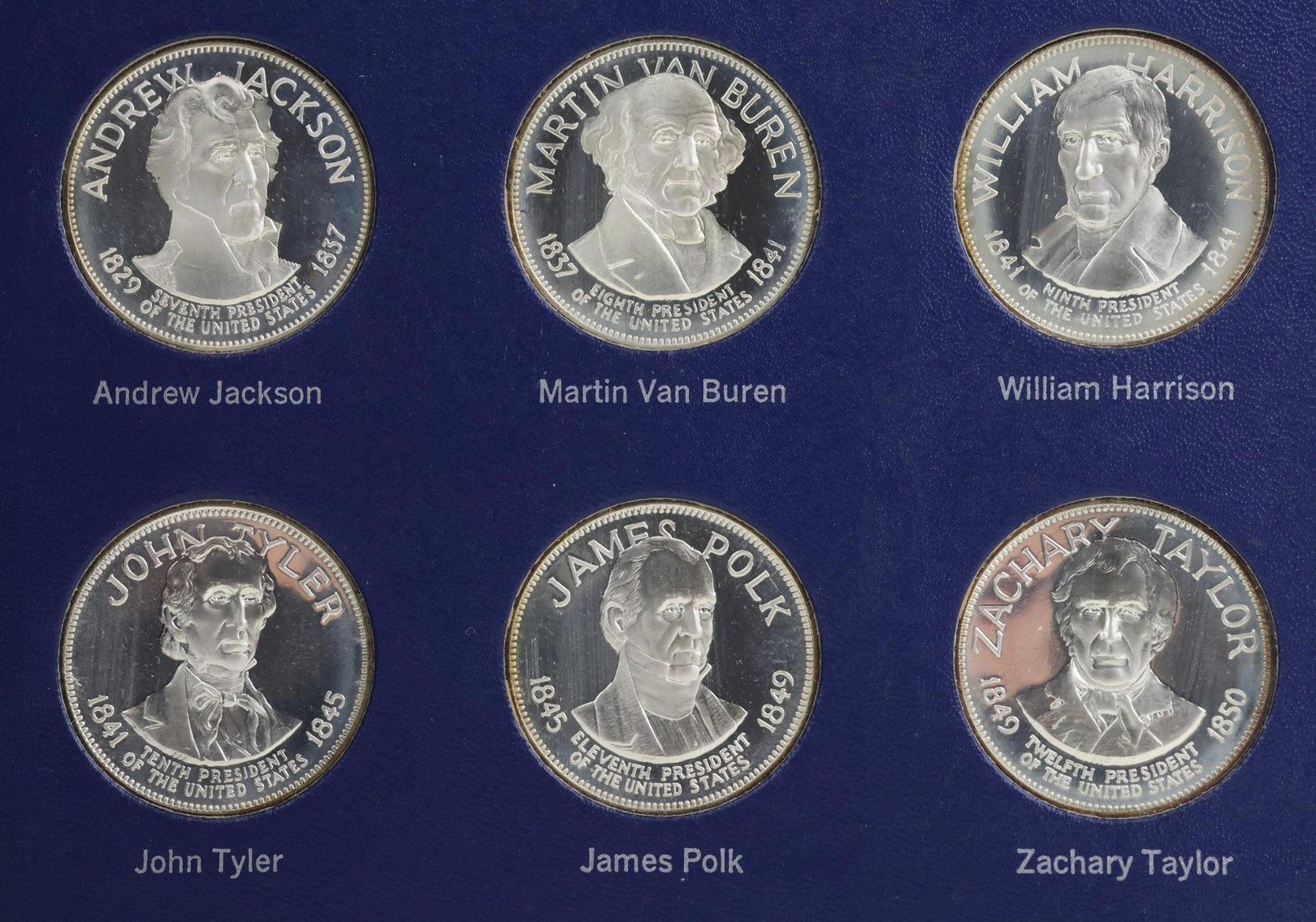 Image for Franklin Mint Sterling Silver Presidential Commemorative Medals 