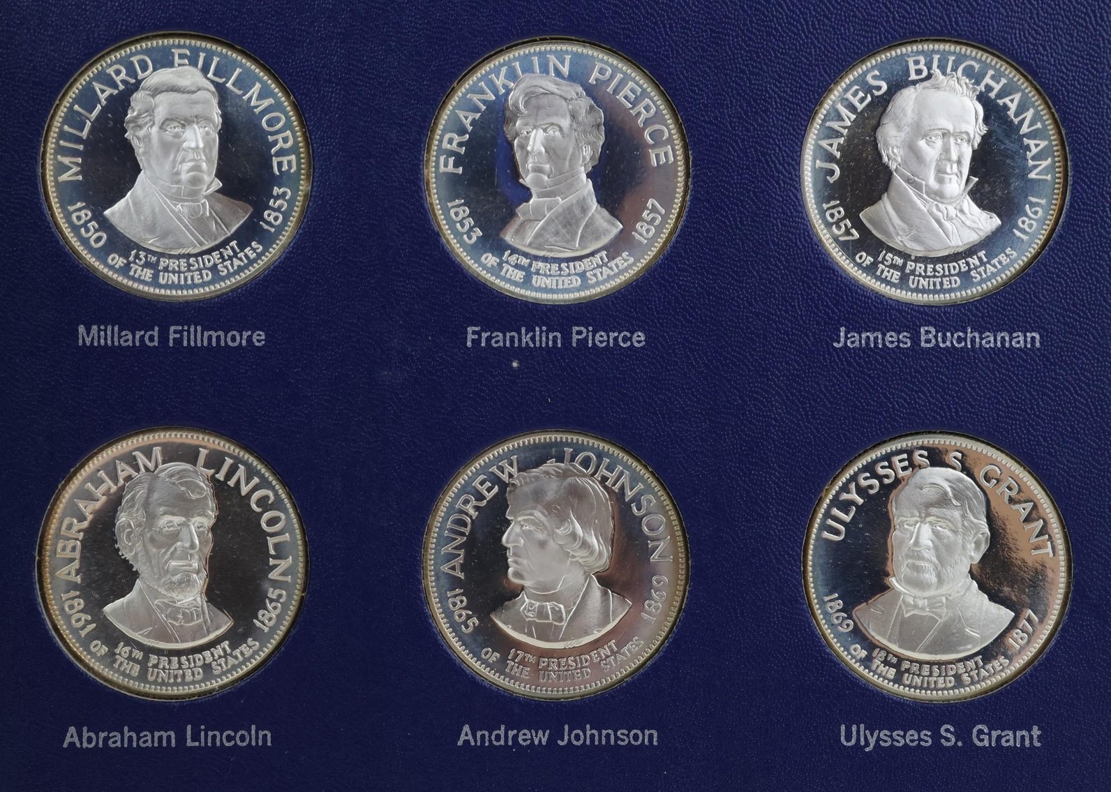 Image for Franklin Mint Sterling Silver Presidential Commemorative Medals 