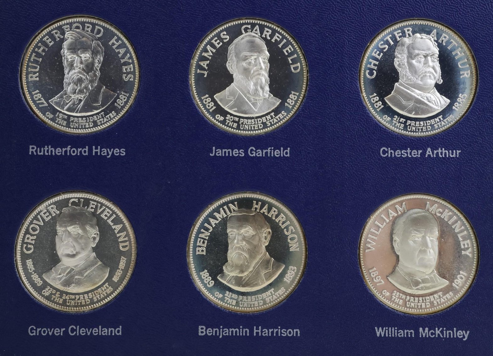 Image for Franklin Mint Sterling Silver Presidential Commemorative Medals 