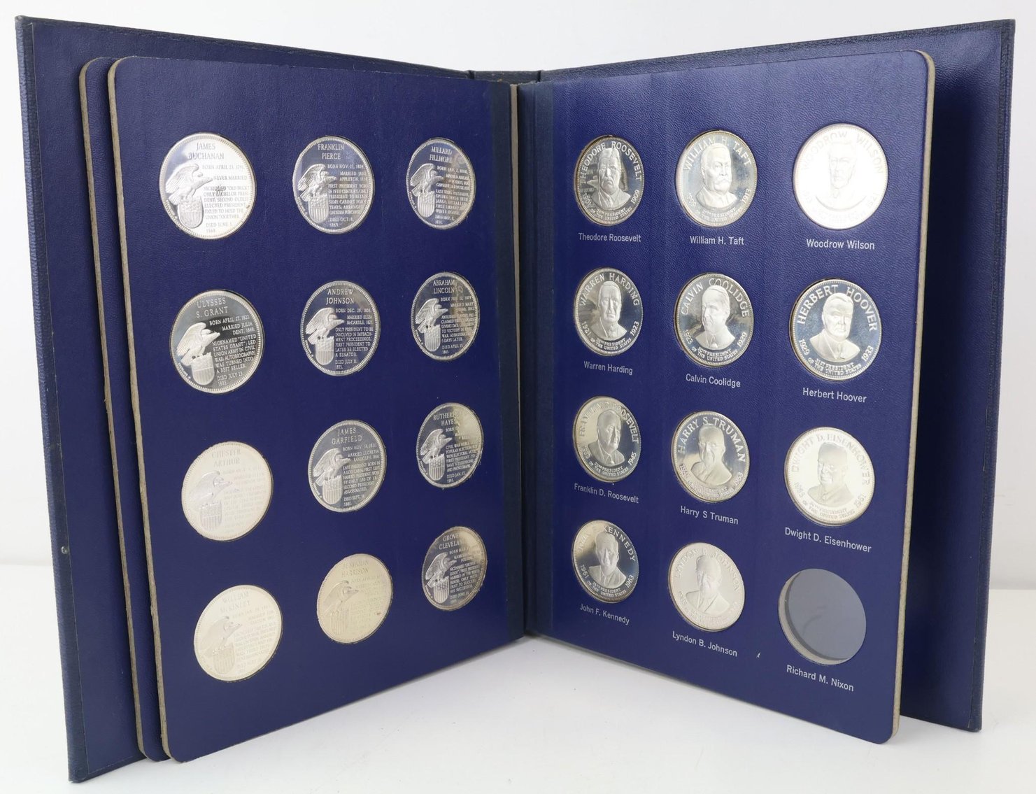 Image for Franklin Mint Sterling Silver Presidential Commemorative Medals 