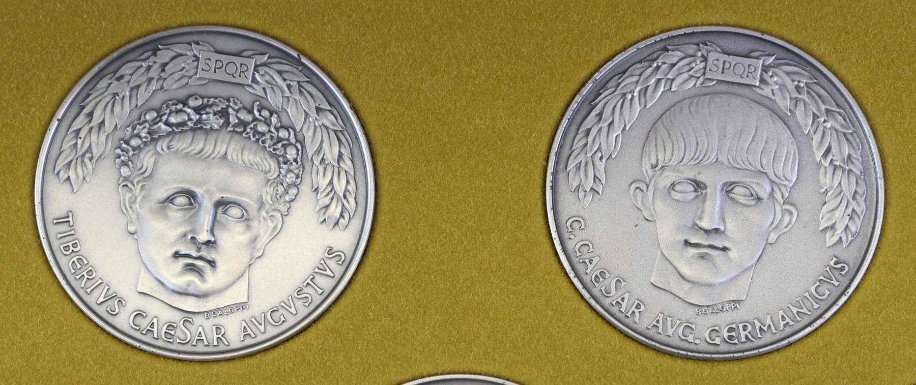 Image for Franklin Mint Sterling Silver Twelve Caesars Medals (12)