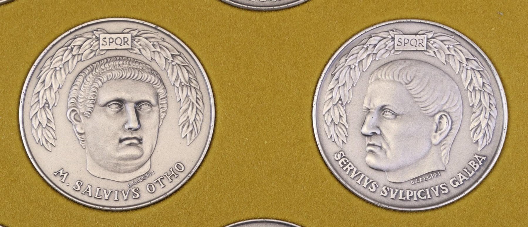 Image for Franklin Mint Sterling Silver Twelve Caesars Medals (12)