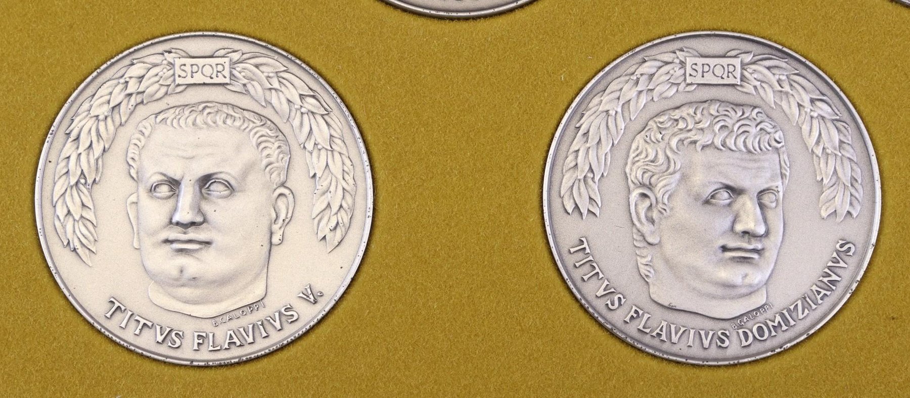 Image for Franklin Mint Sterling Silver Twelve Caesars Medals (12)