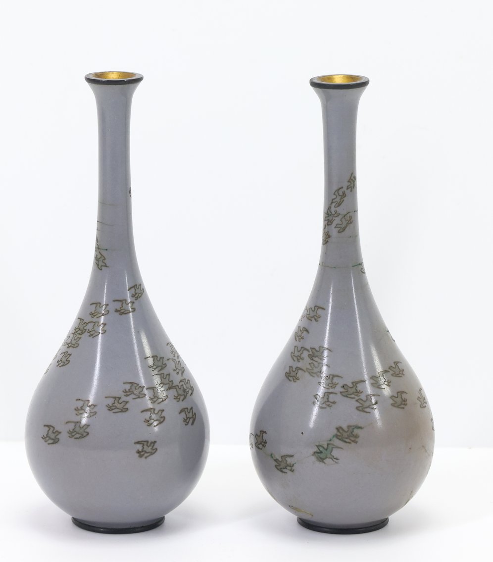 Image for Namikawa Yasuyuki Japanese Cloisonne Vases