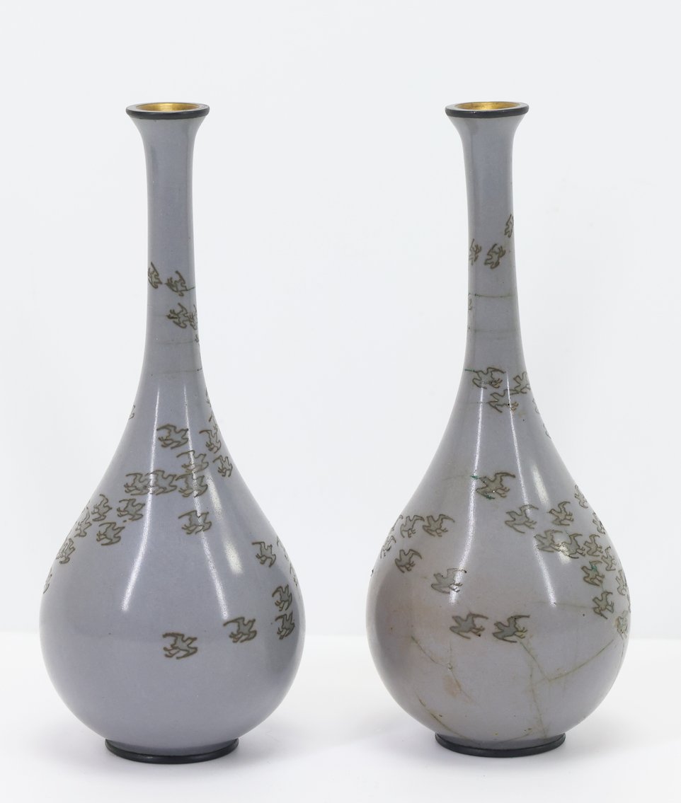 Image for Namikawa Yasuyuki Japanese Cloisonne Vases