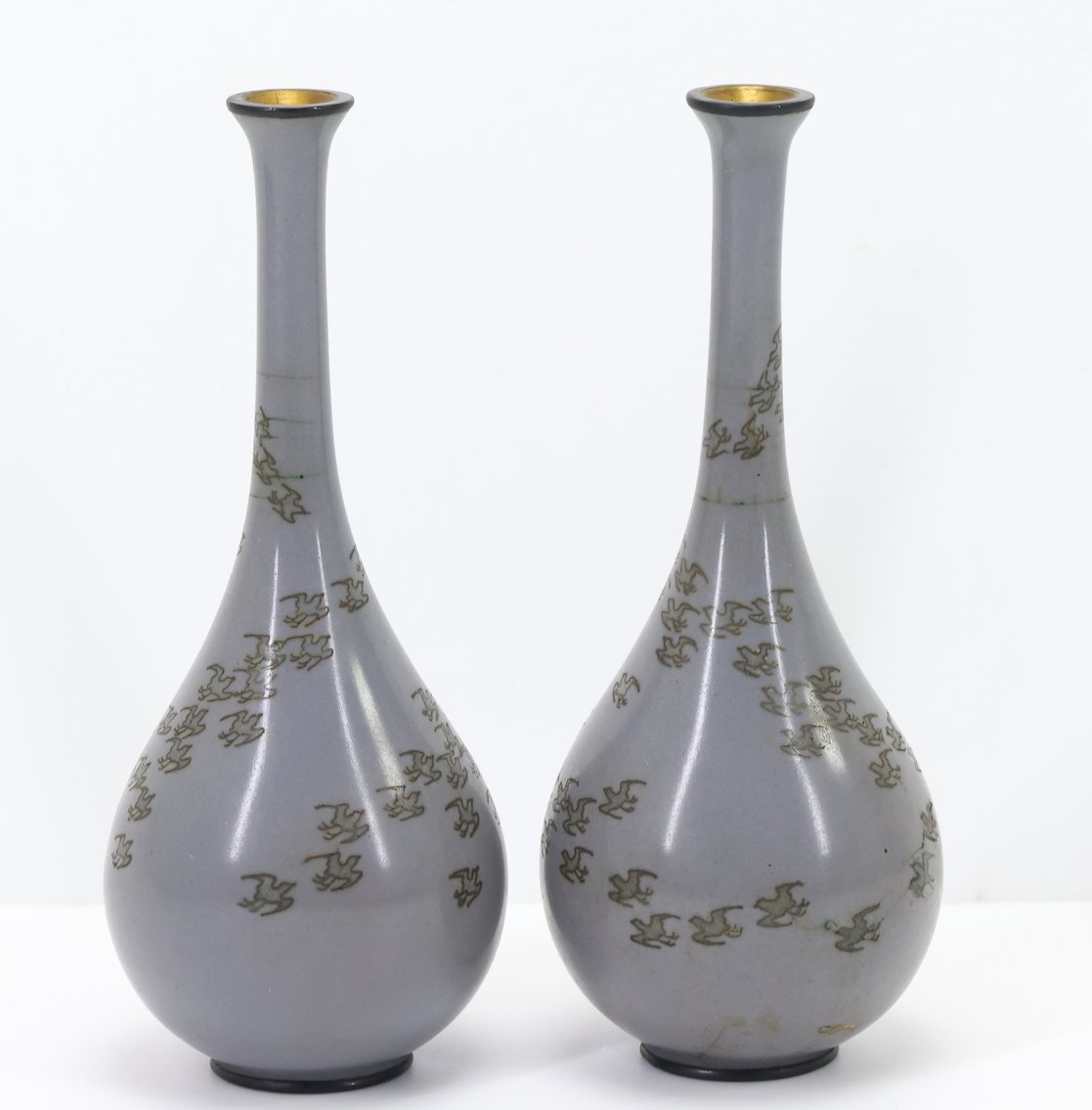 Image for Namikawa Yasuyuki Japanese Cloisonne Vases