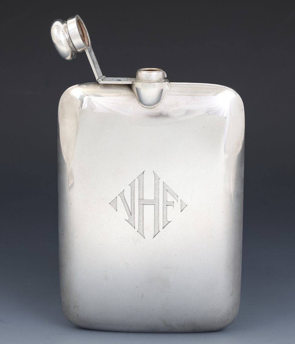 Image for Blackinton Sterling Silver Flask and Cigarette Case