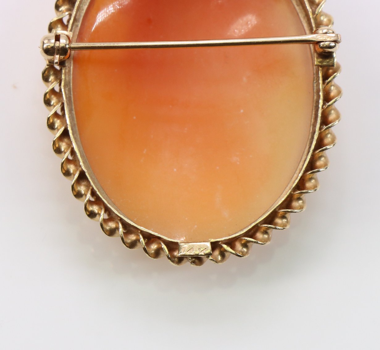 Image for 14k YG Cameo Pin & Earrings