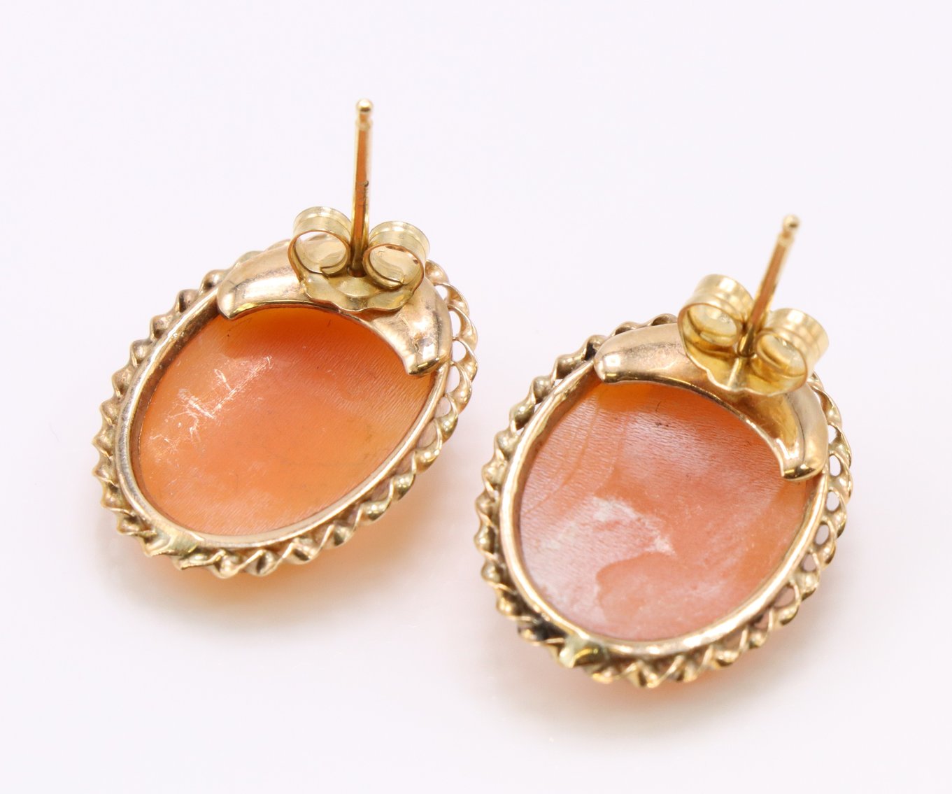 Image for 14k YG Cameo Pin & Earrings