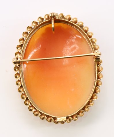 Image for 14k YG Cameo Pin & Earrings