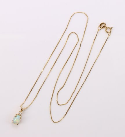 Image for 14k YG Necklace Chain and Pendant