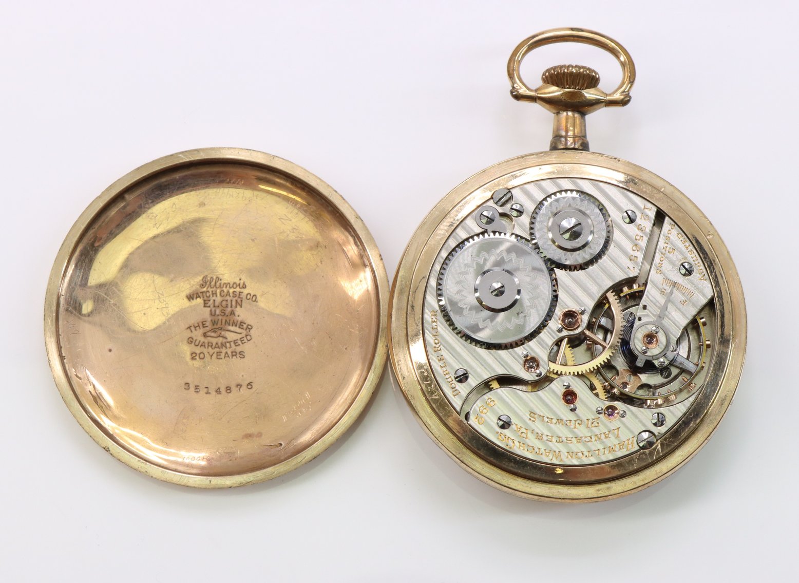 Image for Hamilton Gold Plated Pocket Watch