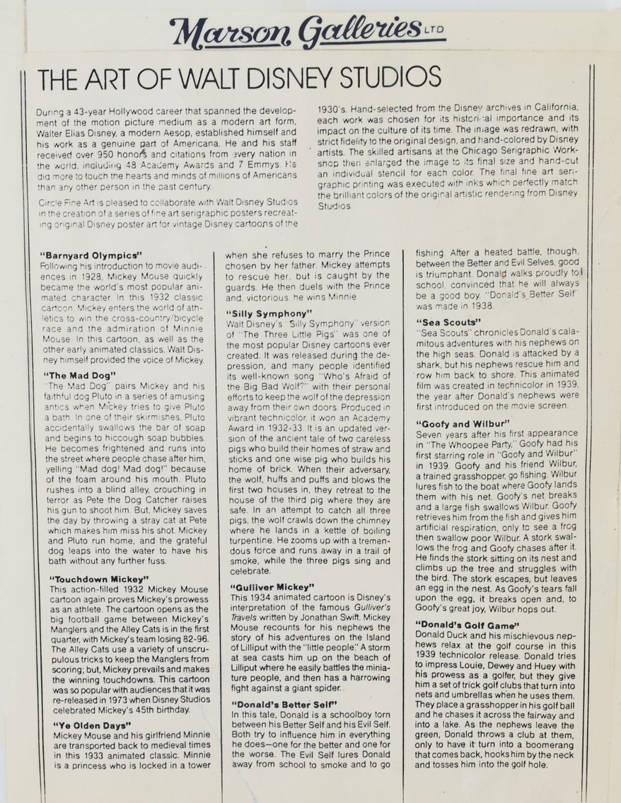 Image for Disney Serigraph