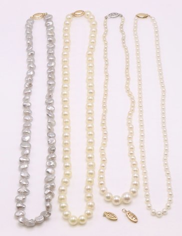 Image for 14k YG Pearl Necklaces