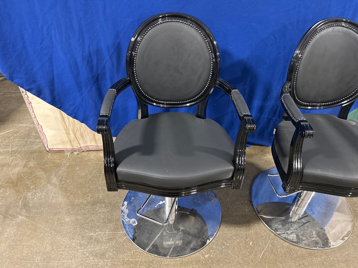 Image for {EACH} (2) Ayala Faux Leather Upholstered Salon Chair w/Nail Head Detail