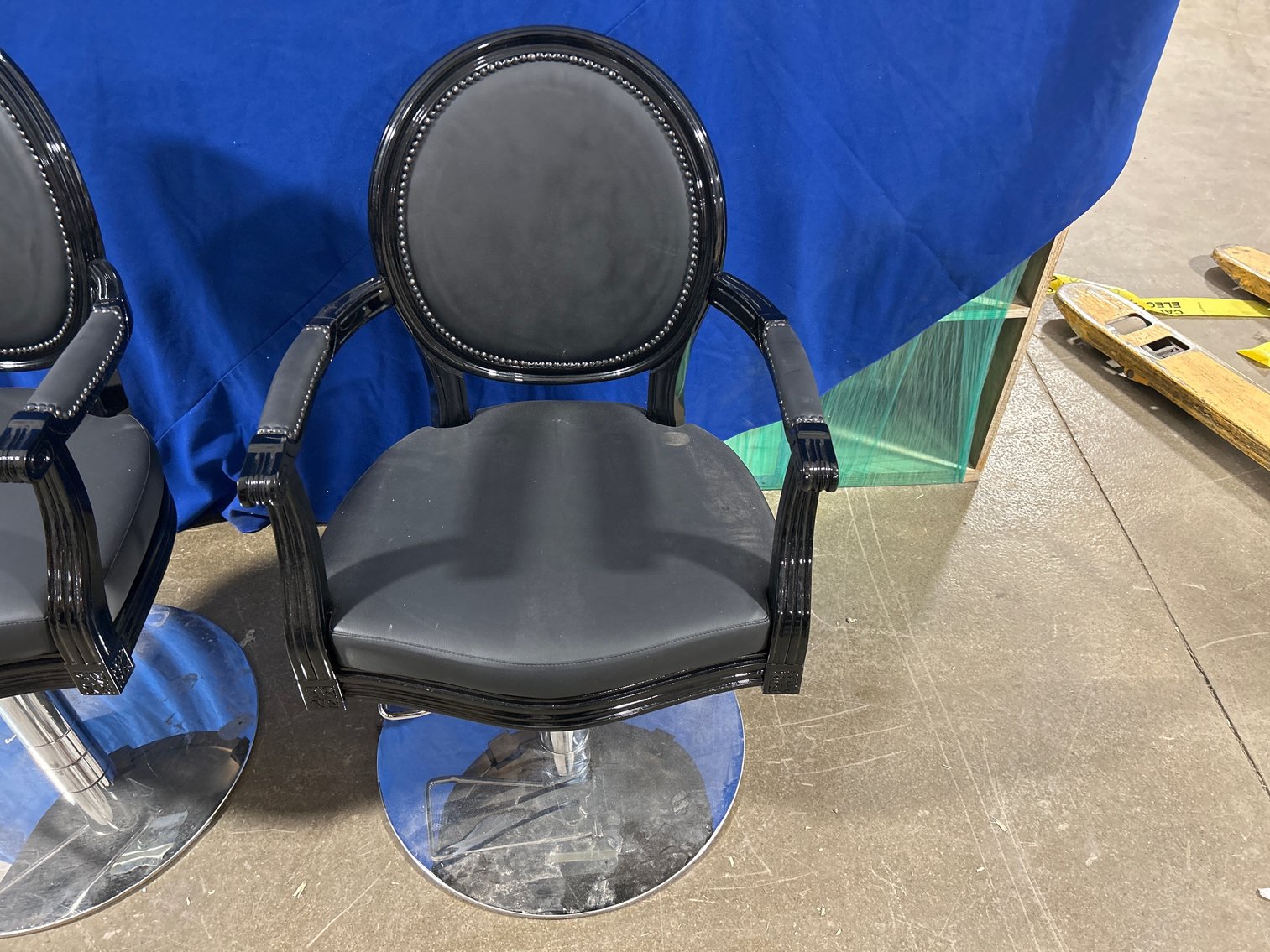 Image for {EACH} (2) Ayala Faux Leather Upholstered Salon Chair w/Nail Head Detail