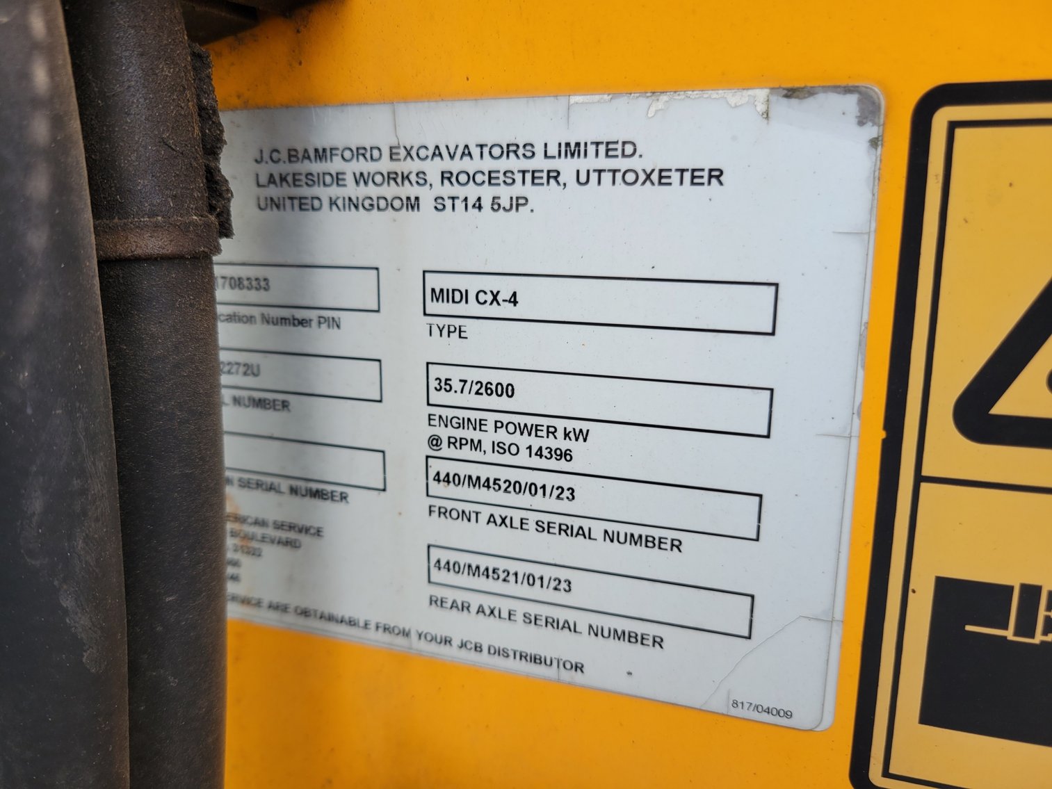 Image for JCB MIDI CX-4 Backhoe Loader