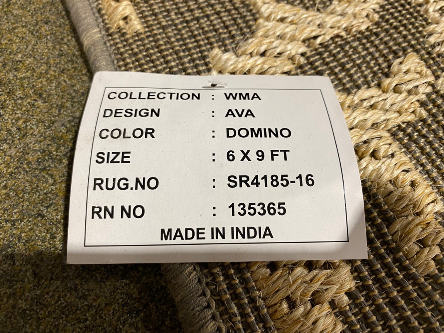 Image for [each] 8x10 Sisal Area Rug