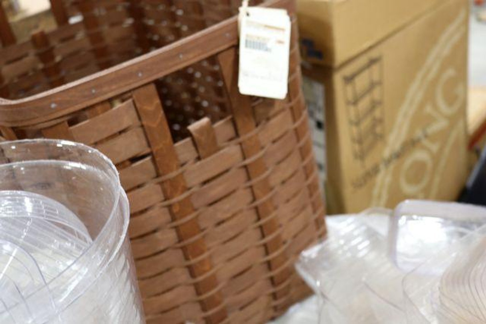 Image for LARGE LONGABERGER BASKET & POTTERY COLLECTION