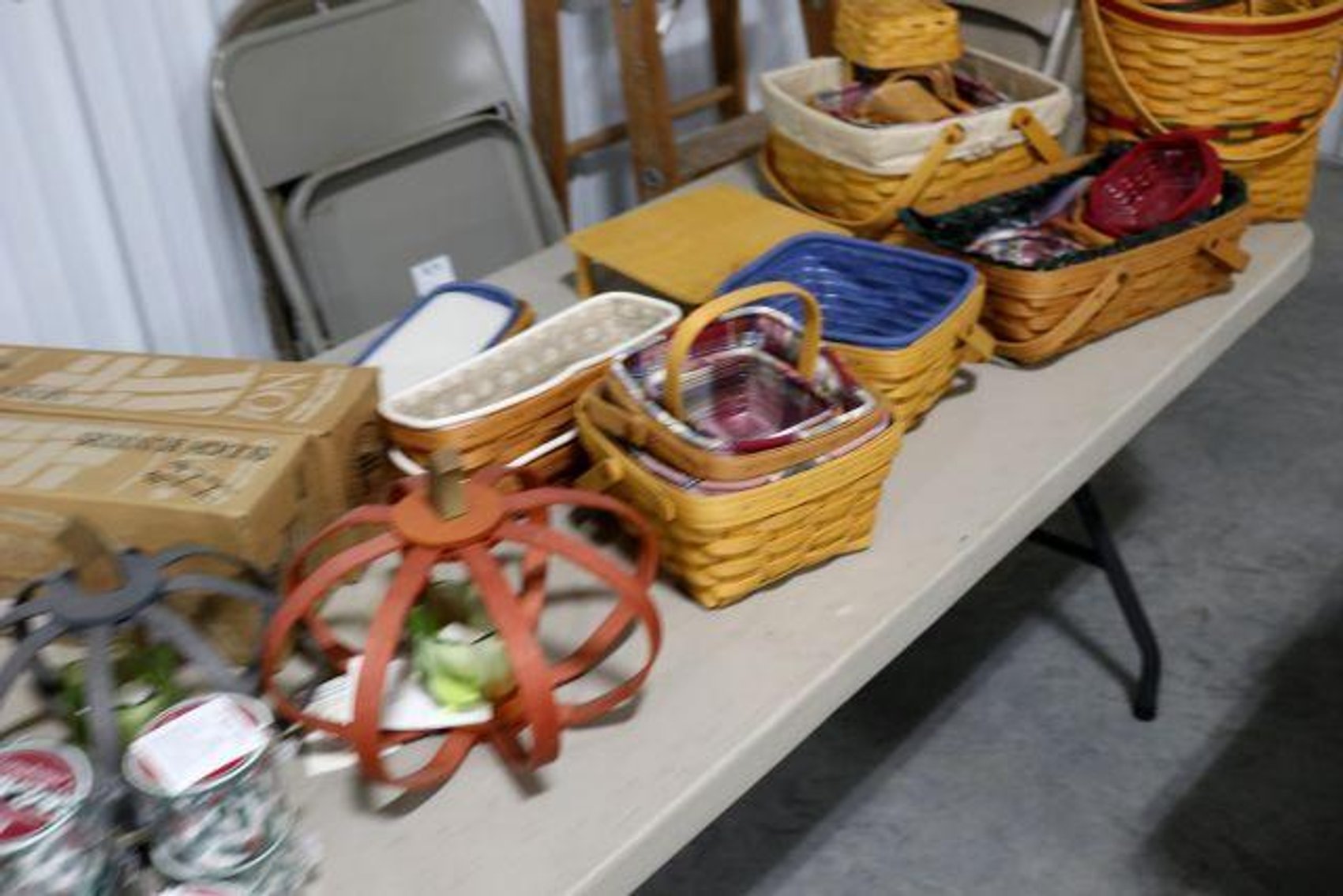 Image for LARGE LONGABERGER BASKET & POTTERY COLLECTION