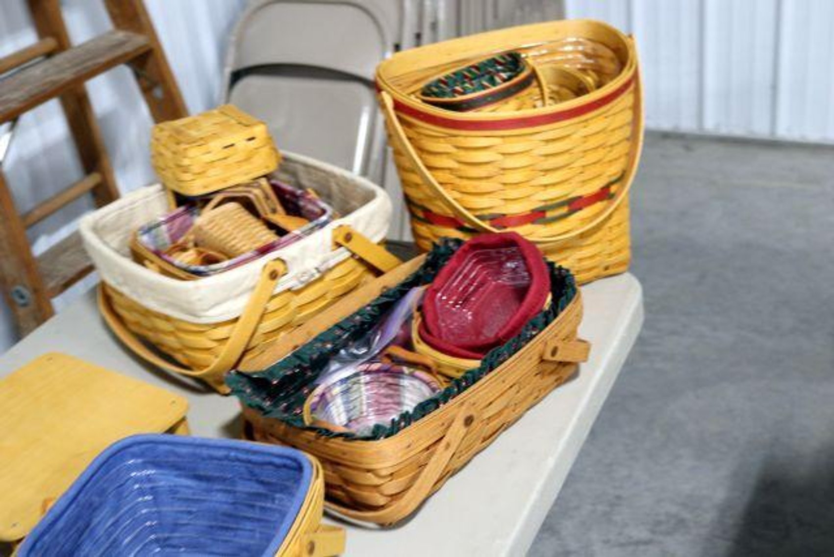 Image for LARGE LONGABERGER BASKET & POTTERY COLLECTION