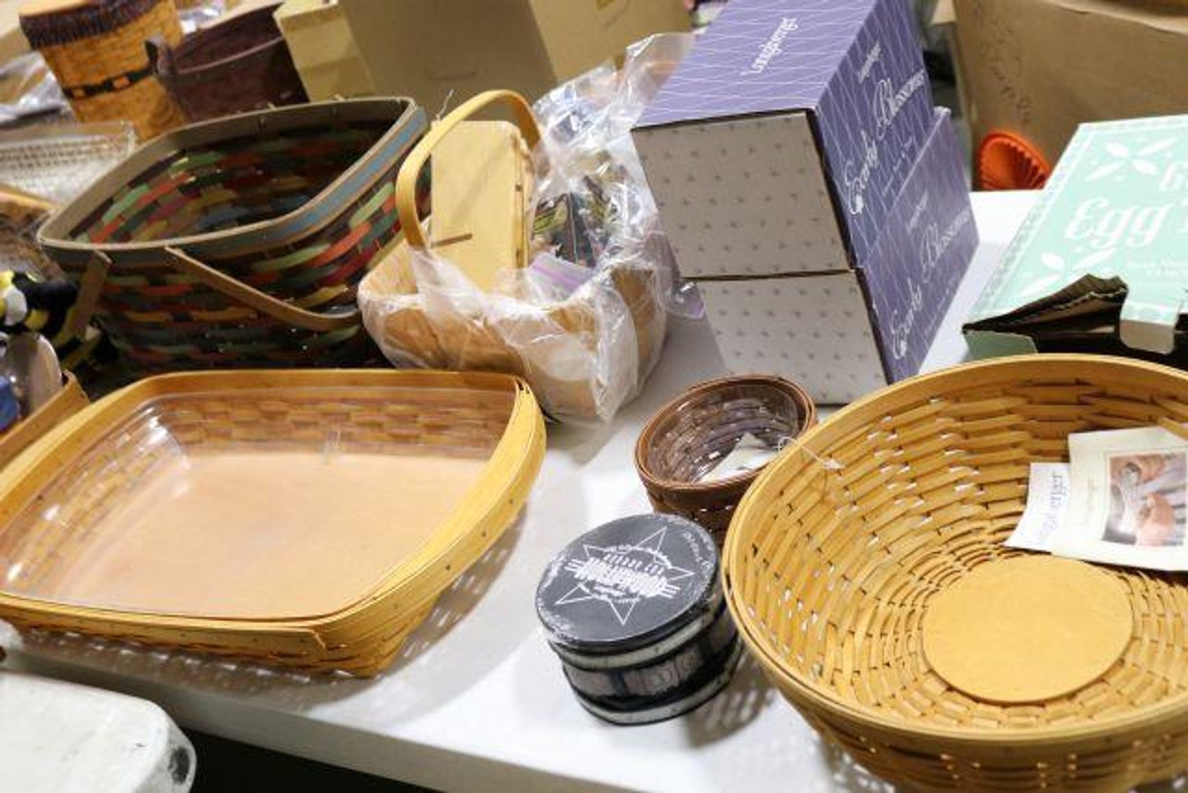 Image for LARGE LONGABERGER BASKET & POTTERY COLLECTION