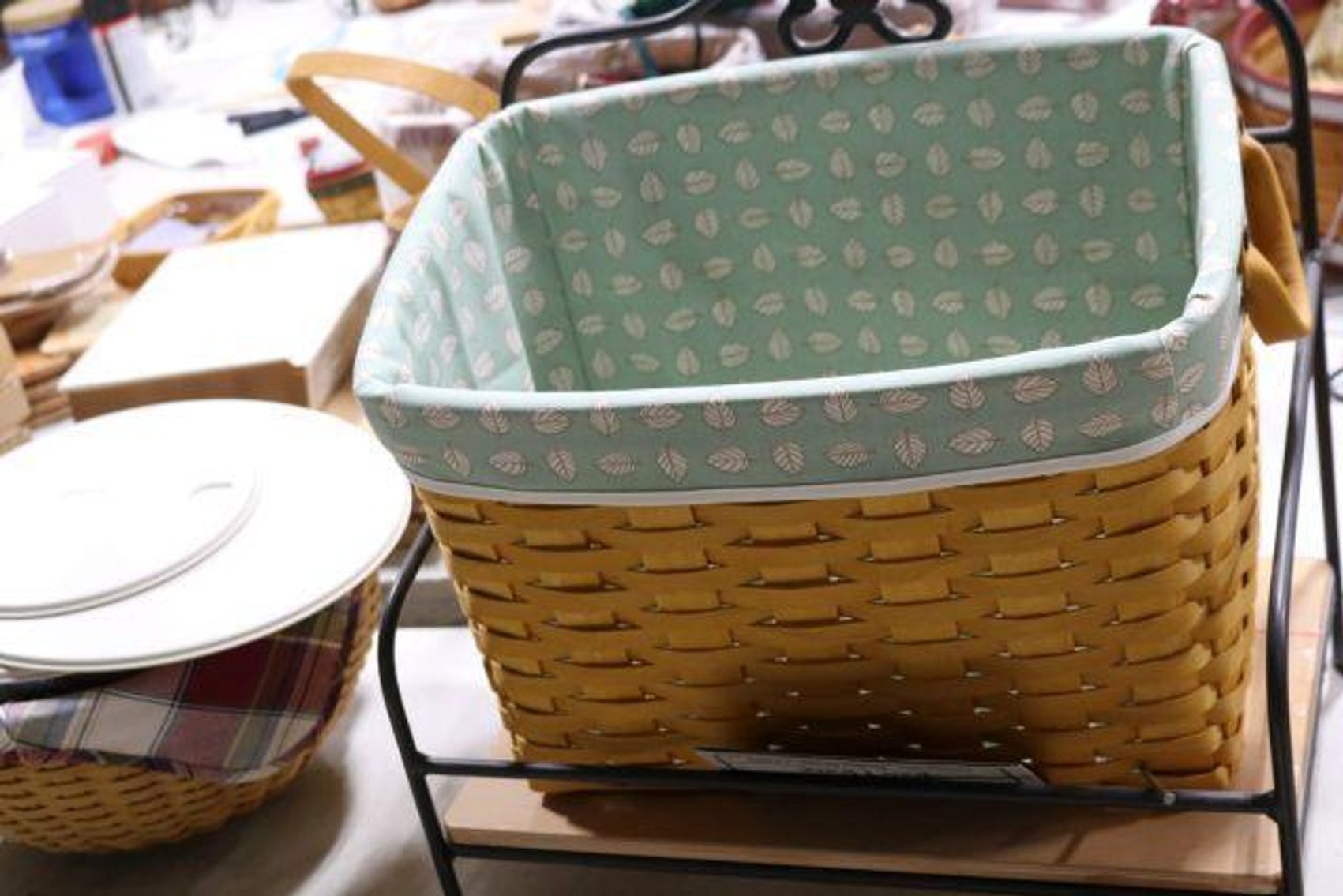 Image for LARGE LONGABERGER BASKET & POTTERY COLLECTION