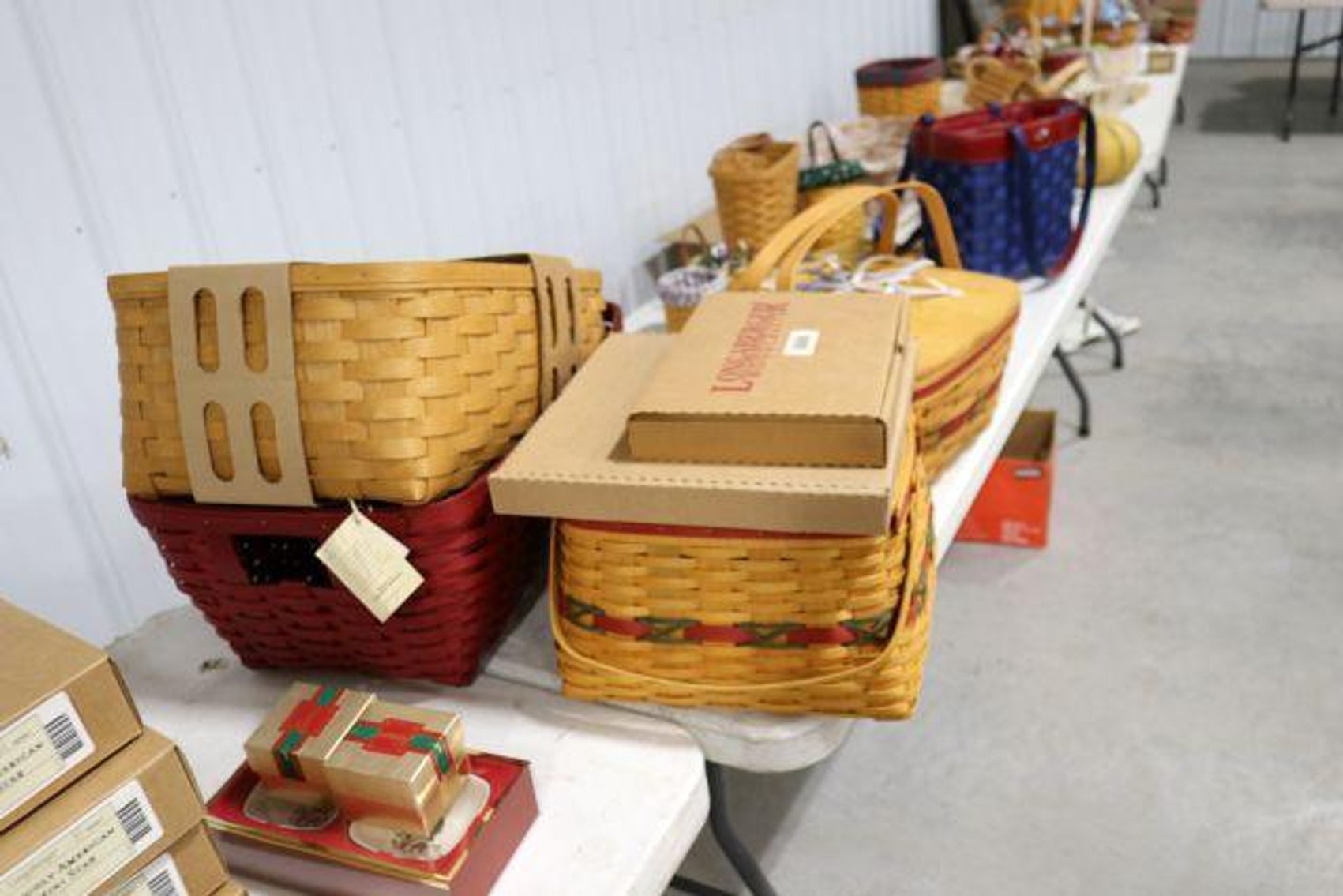 Image for LARGE LONGABERGER BASKET & POTTERY COLLECTION