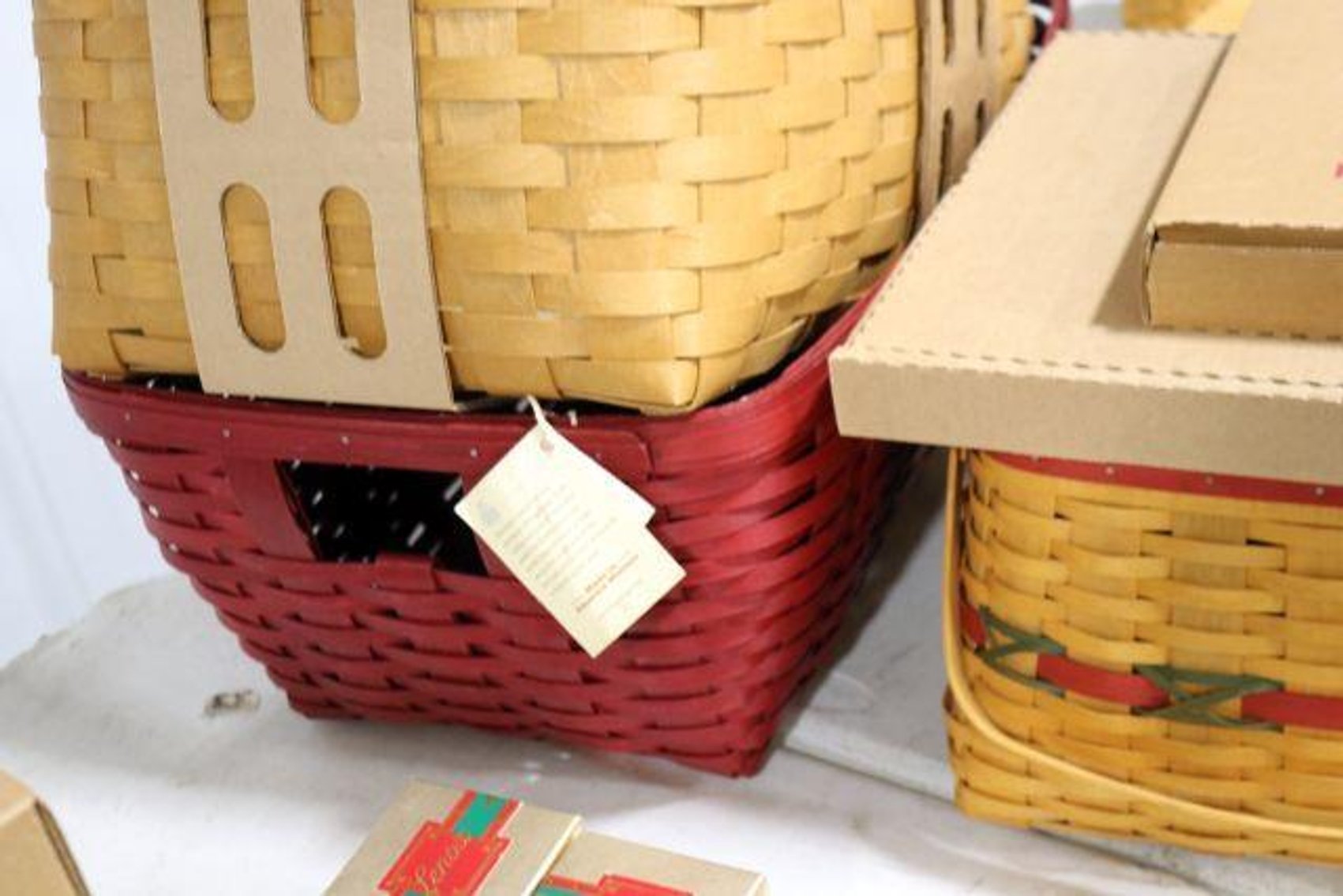 Image for LARGE LONGABERGER BASKET & POTTERY COLLECTION