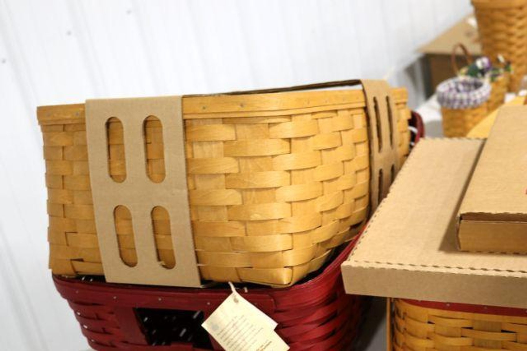 Image for LARGE LONGABERGER BASKET & POTTERY COLLECTION
