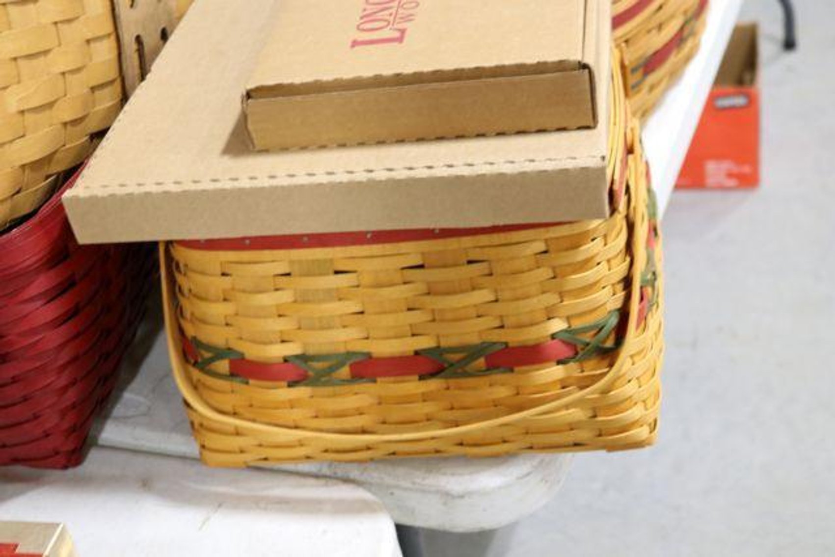 Image for LARGE LONGABERGER BASKET & POTTERY COLLECTION