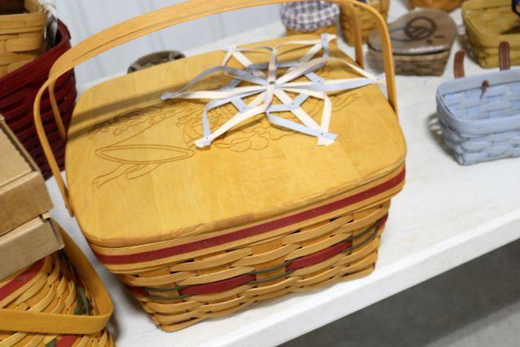 Image for LARGE LONGABERGER BASKET & POTTERY COLLECTION