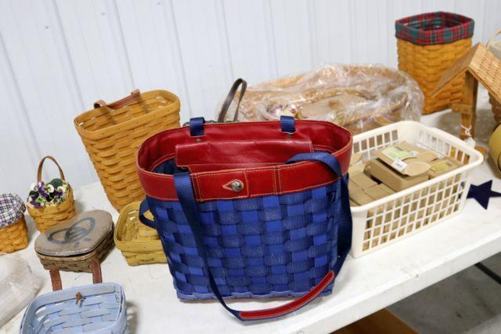 Image for LARGE LONGABERGER BASKET & POTTERY COLLECTION
