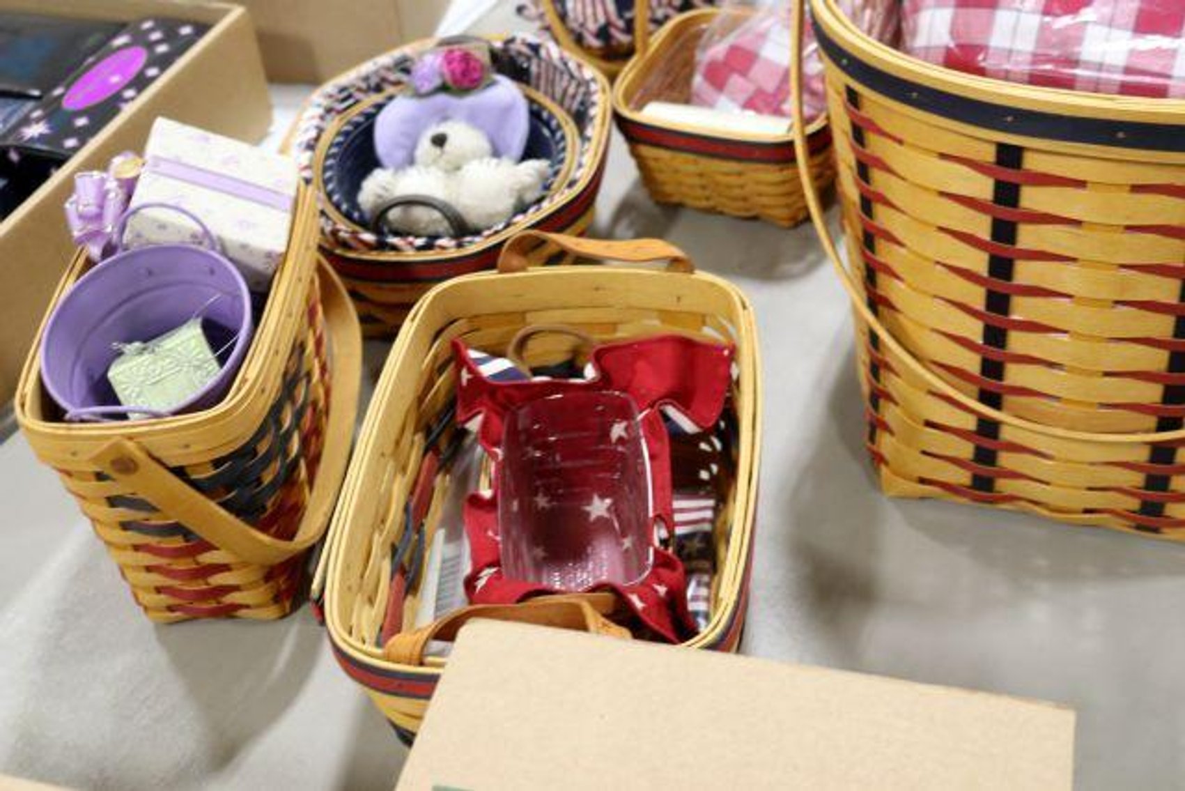 Image for LARGE LONGABERGER BASKET & POTTERY COLLECTION