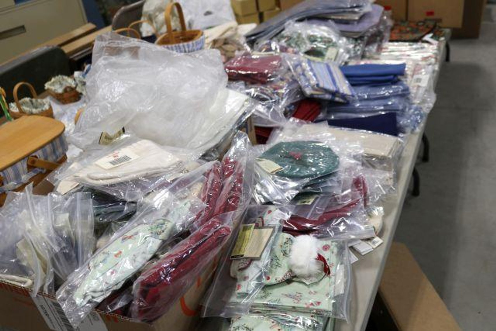 Image for LARGE LONGABERGER BASKET & POTTERY COLLECTION