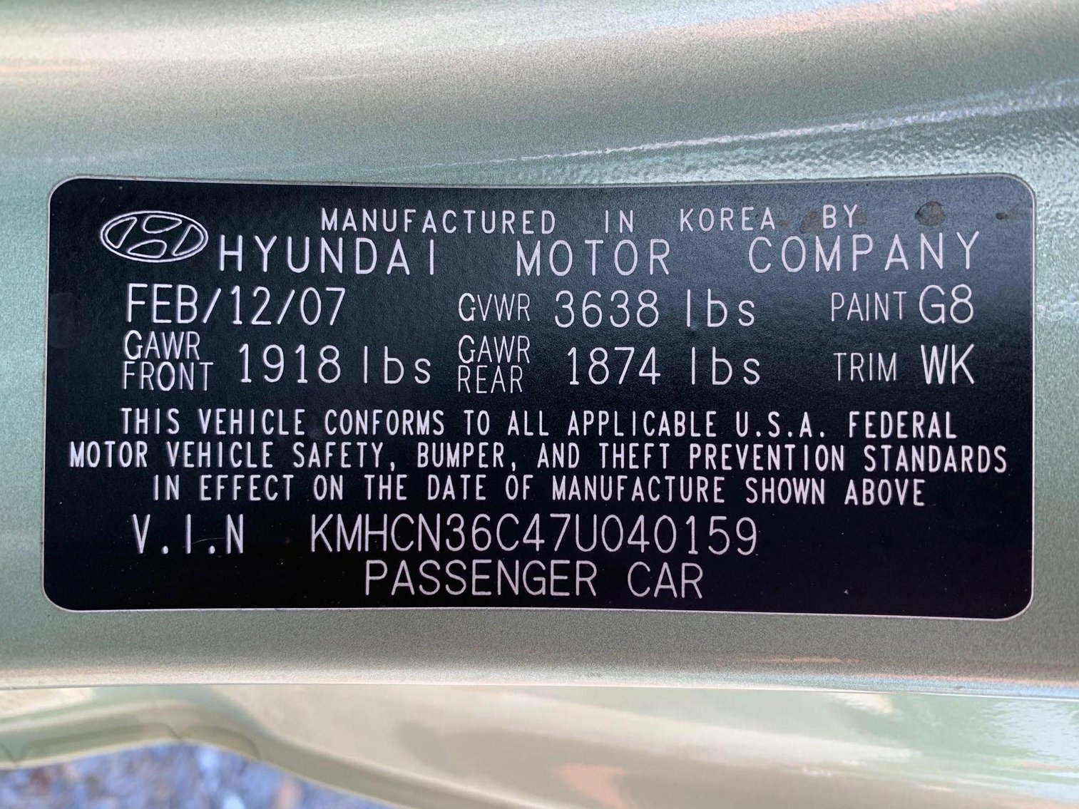 Image for Online Only Auction 2007 Hyundai Accent  GS Selling For Larry  Burford