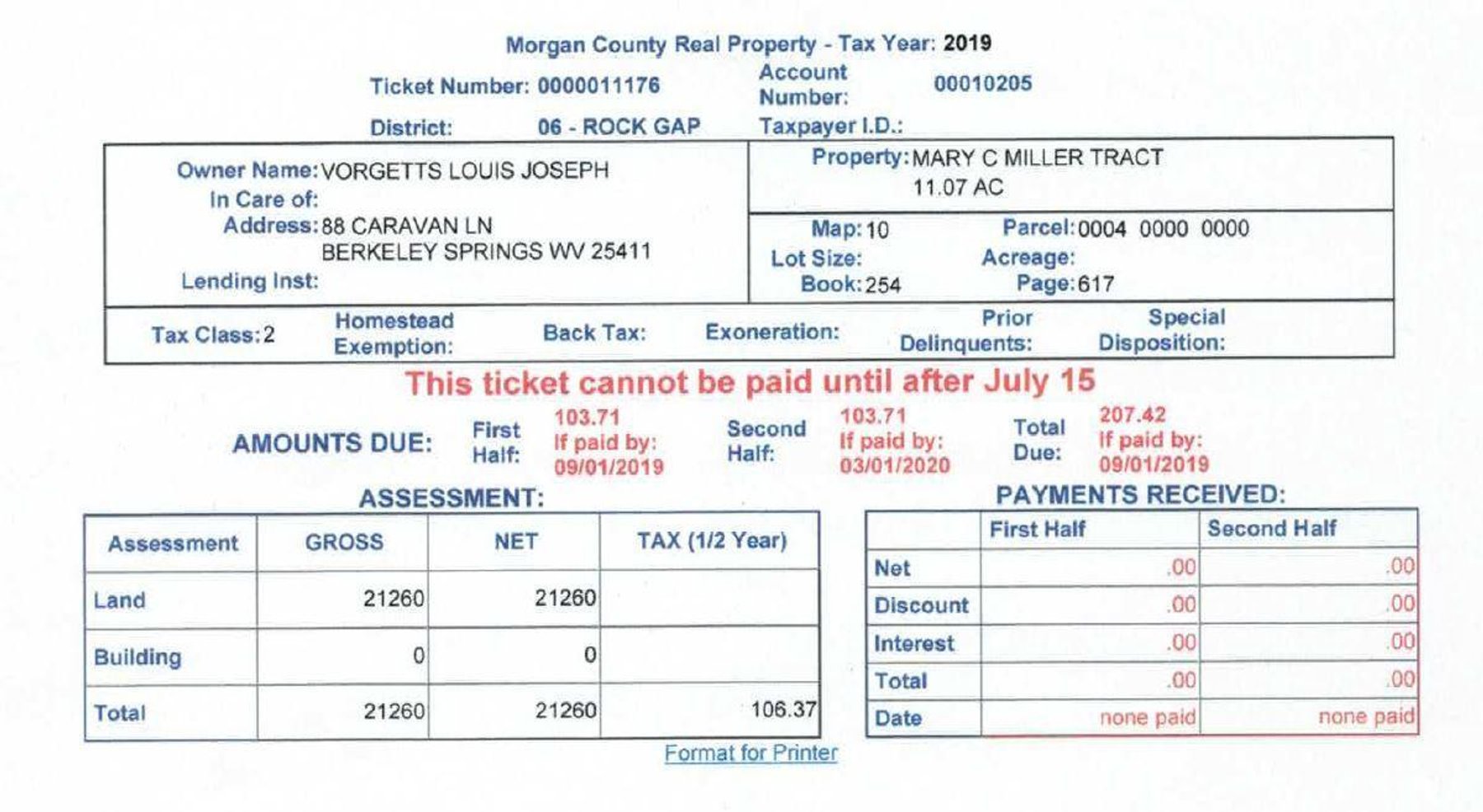 Image for 11.07 Acre Land Auction!  Online Only Reserve Auction!