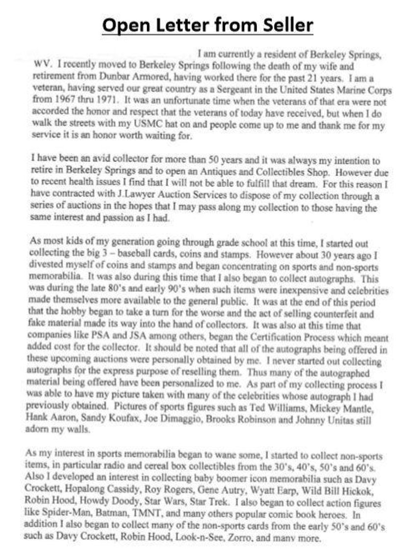 Image for Collector’s Auction! Online Bidding Only!